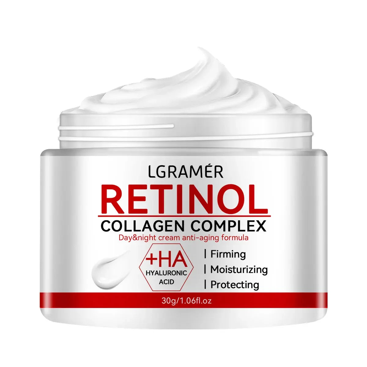 LGRAMÉR Retinol Lifting & Firming Cream – Smooth Fine Lines, Brighten & Hydrate